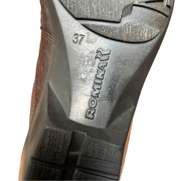 🌻Romika 'City Light 45' Distressed Burgundy Comfort Loafers Women's Size 37 - Picture 12 of 12